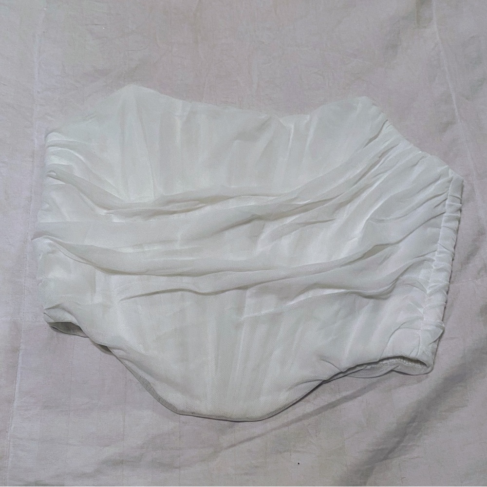 For love and Lemons woman’s corset size S white mesh over & bra tape to hold up